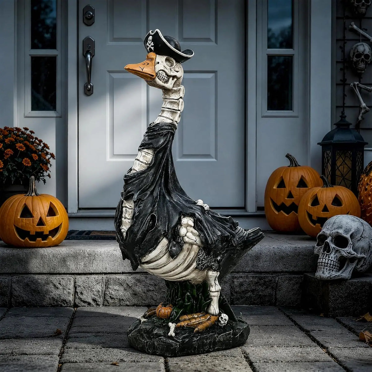 Halloween Skeleton Goose Porch Decoration For Outdoor Displays