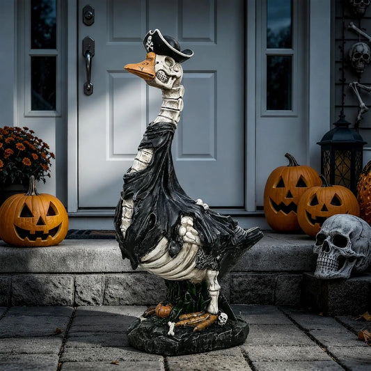 Halloween Skeleton Goose Porch Decoration For Outdoor Displays
