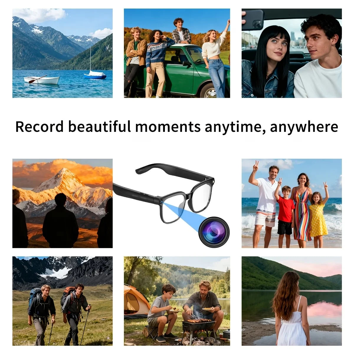 Giinova AI Smart Video Glasses 8MP Camera And 4K Recording