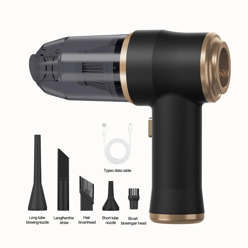 Cordless Portable Car Vacuum Cleaner With HEPA Filtration