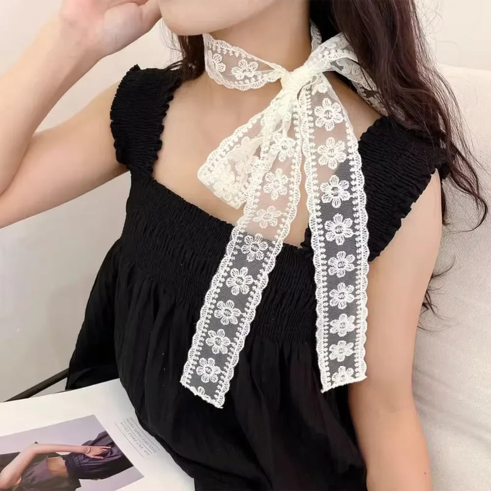 YJSFG HOUSE Harajuku Cotton Scarf Neckerchief Long Streetwear
