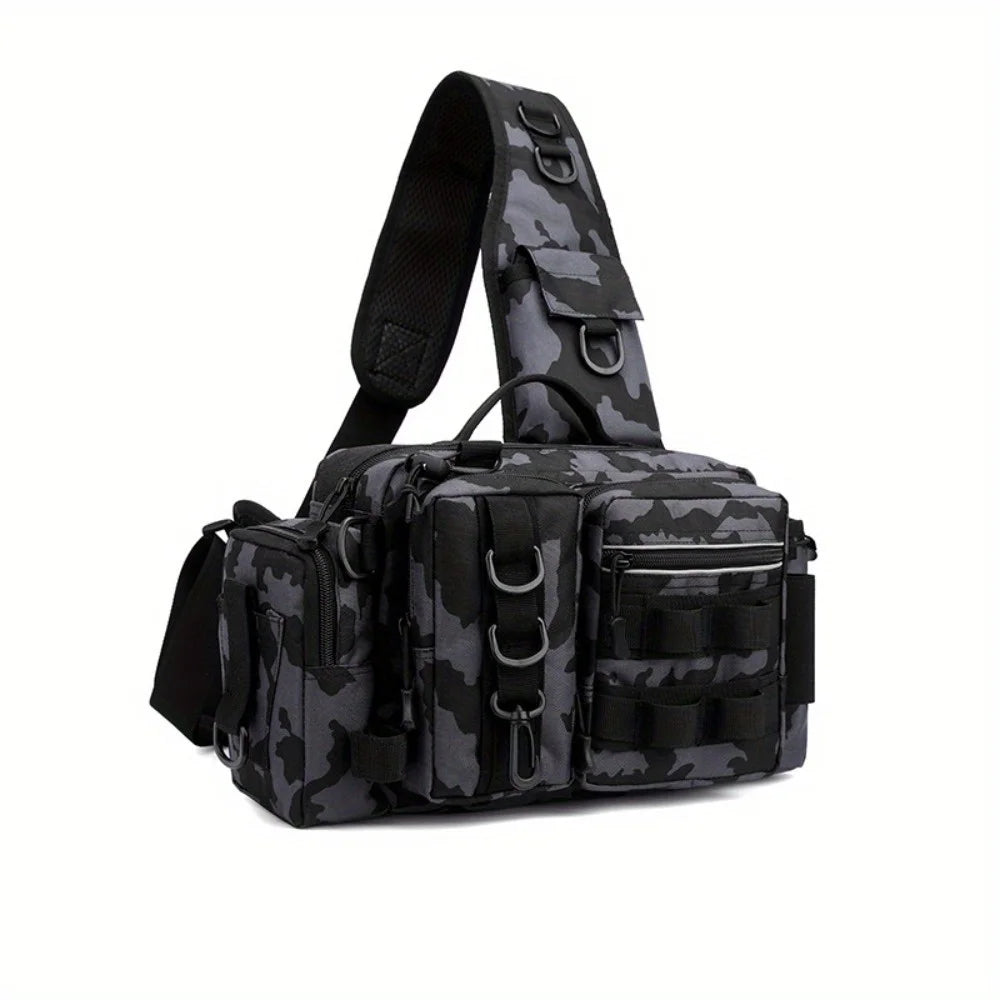 Fishing Tackle Backpack Waist Bag For Camping Hiking And More