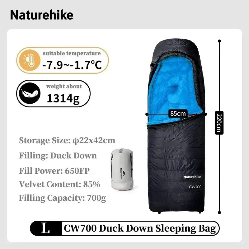 Naturehike Ultralight 650FP Duck Down Sleeping Bag For Outdoor Travel
