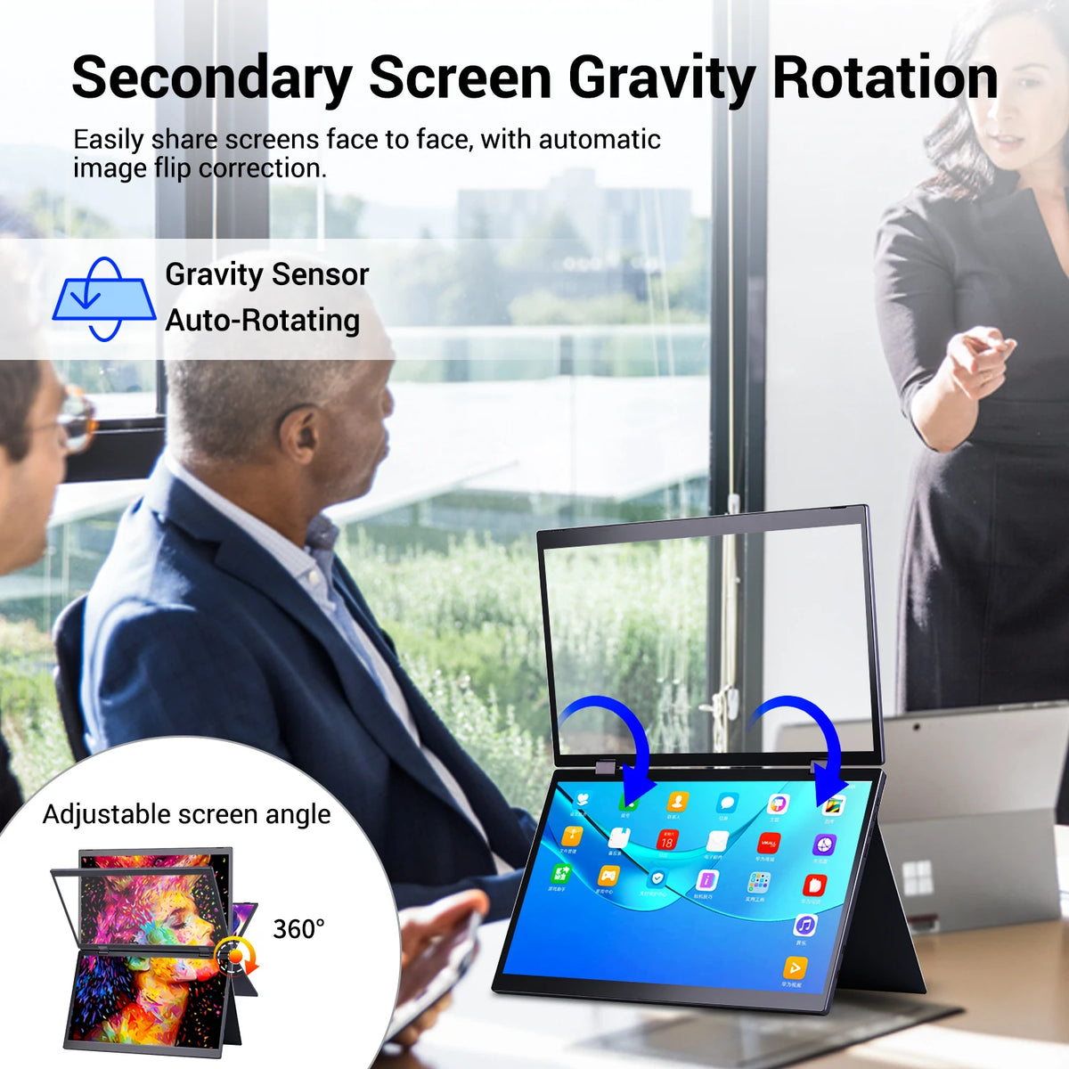 Ecooper Portable Monitor 1080P IPS External Screen For Laptop