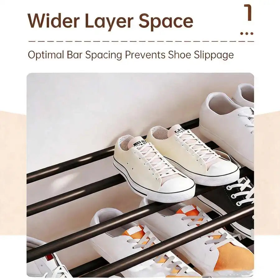 Space Saving 5 Tier Shoe Rack Standing Organizer For Entryway