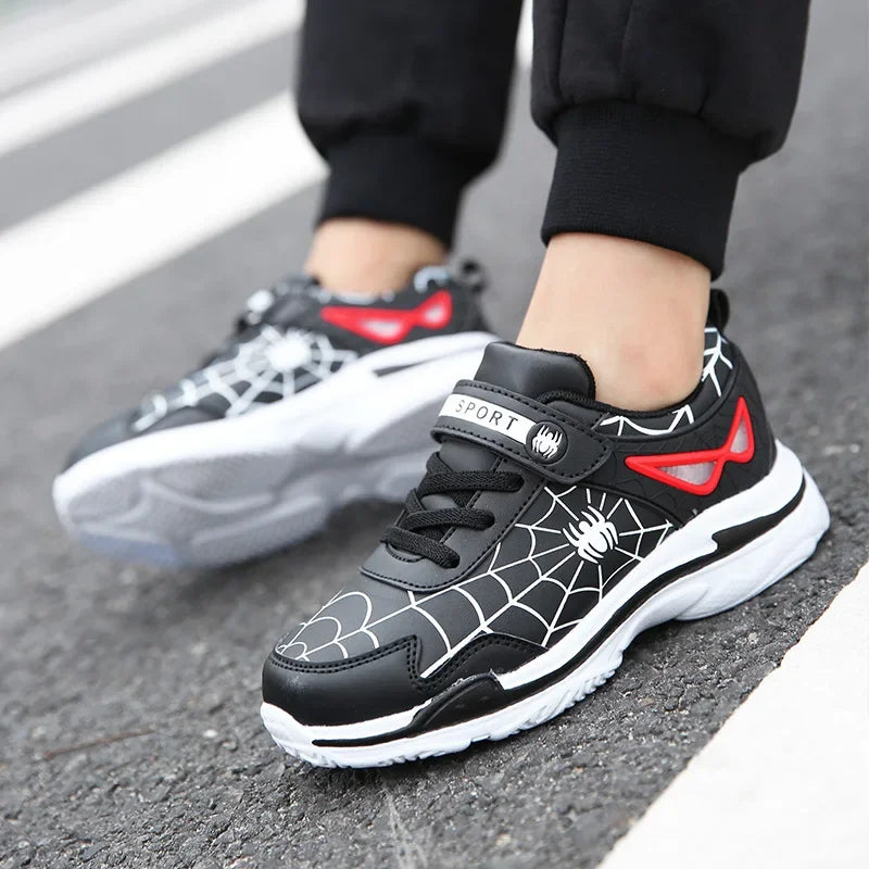 Breathable PU Leather Boys Casual Sports Sneakers For Kids