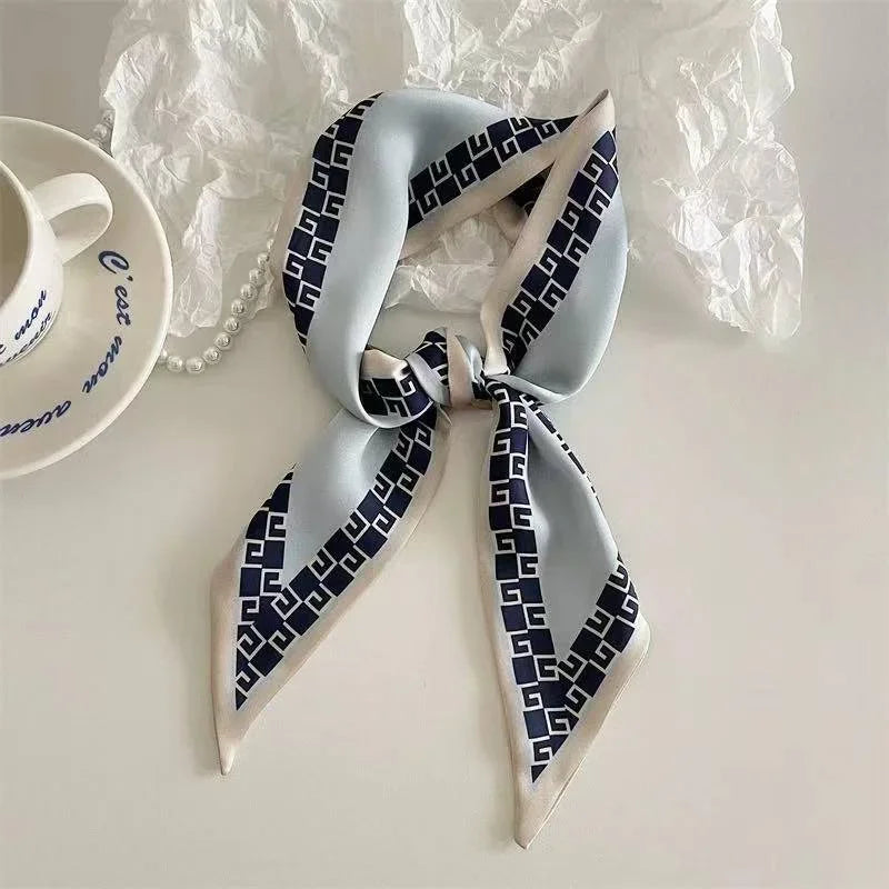 Set Of 4 Satin Scarves For Women Hair Accessories And Neck Ties