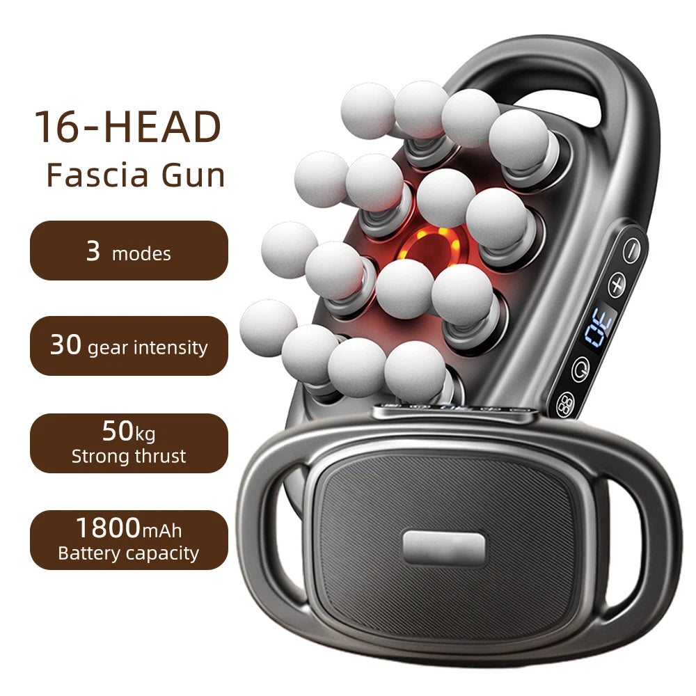 Foreverlily 16-Head Fascia Gun High Frequency Massage Device