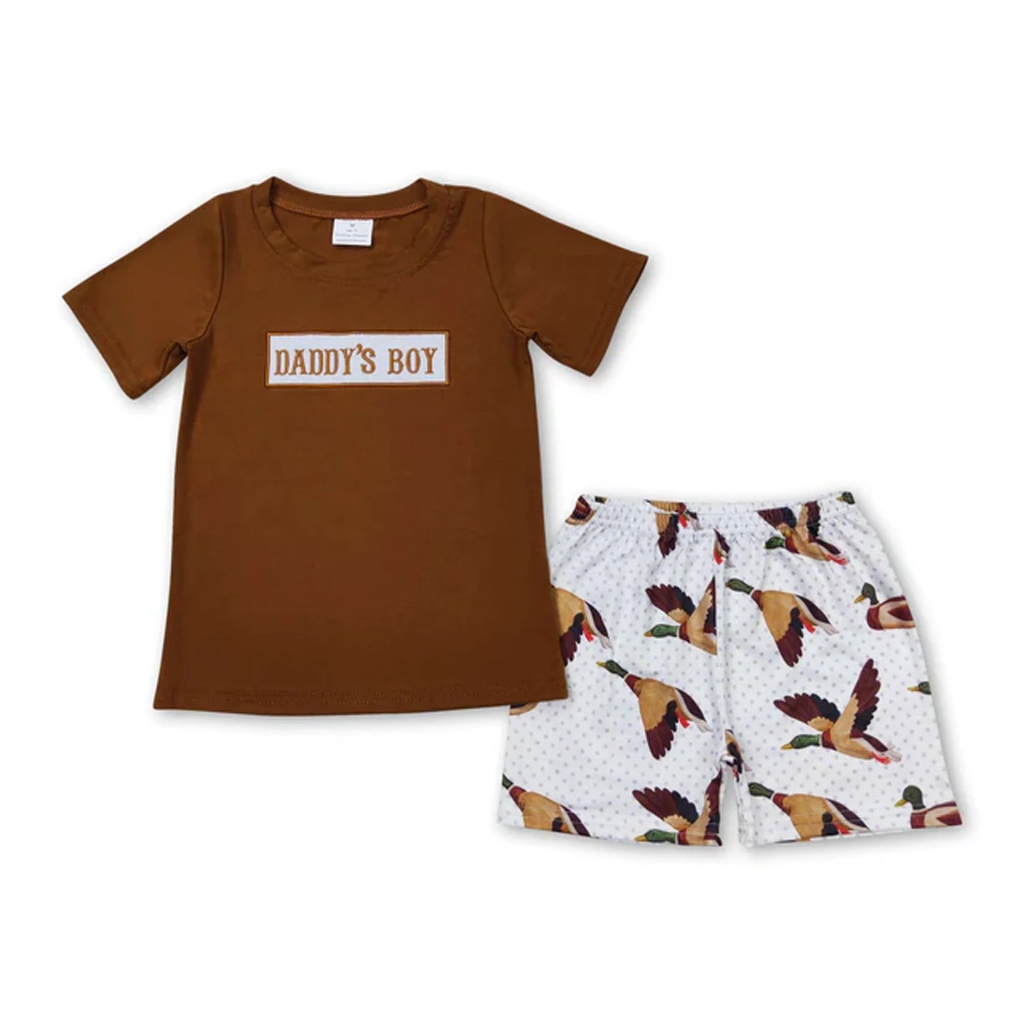 Toddler Boy Summer Set With Printed Tee And Shorts