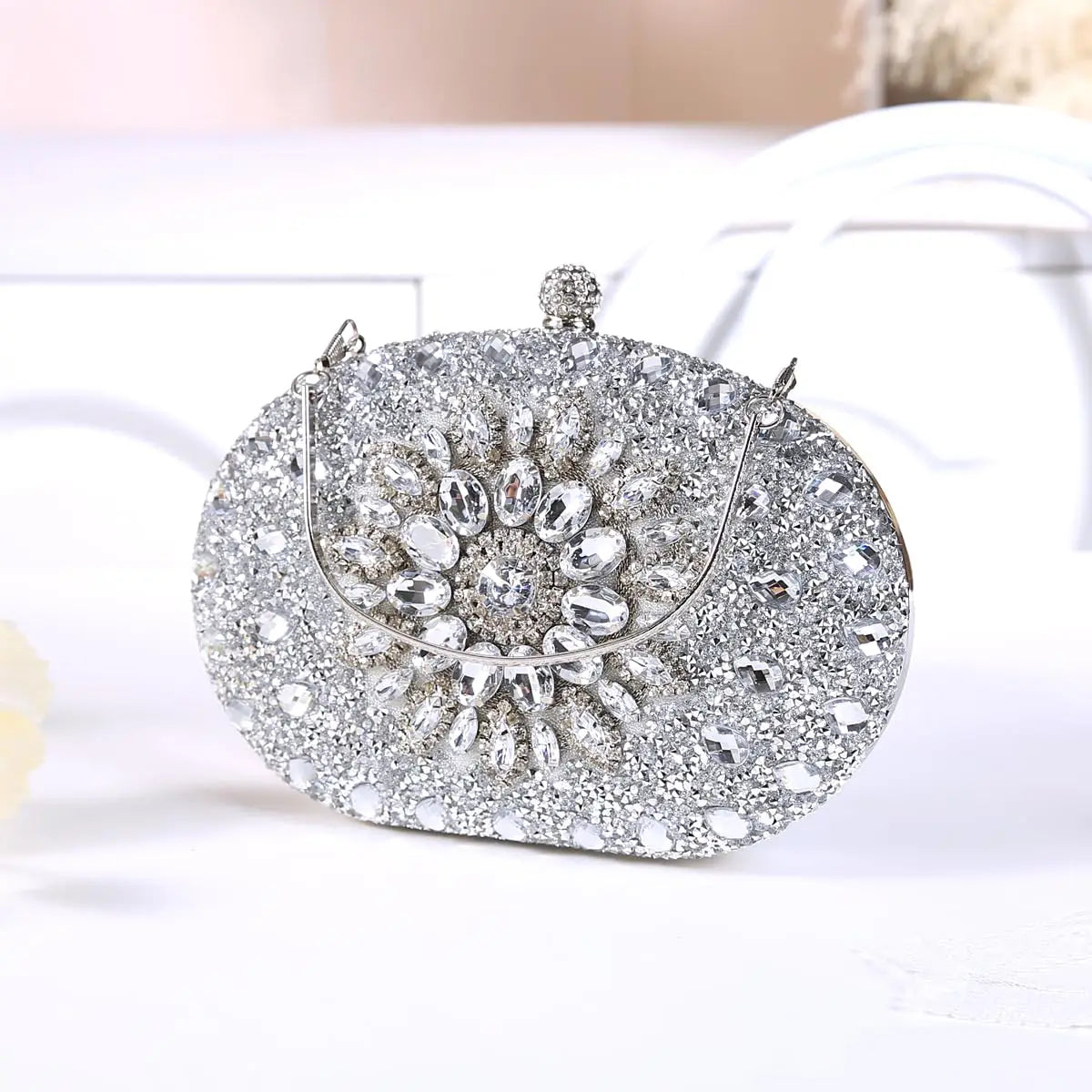 Women's Sparkling Rhinestone Clutch Purse Luxury Evening Handbag