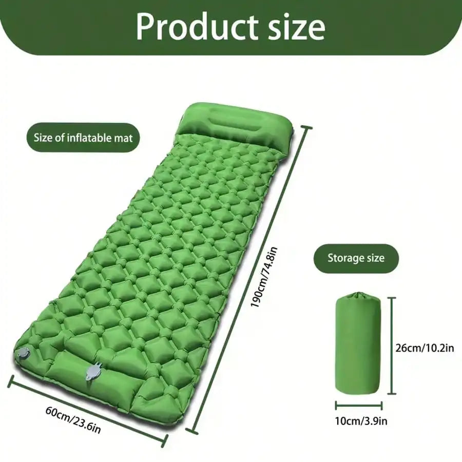 Lightweight Inflatable Camping Mattress With Integrated Pump