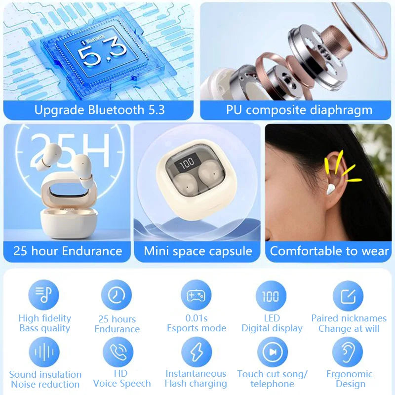 SHUKE True Wireless Earbuds Bluetooth Headphones With ANC