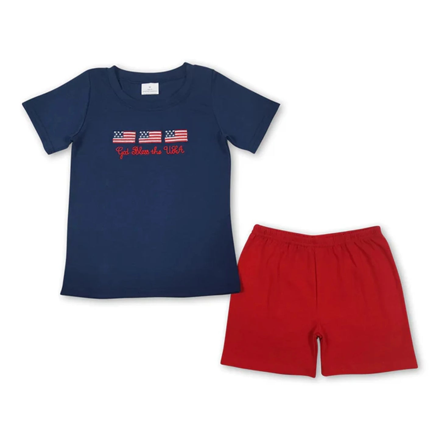 Toddler Boy Summer Set With Printed Tee And Shorts