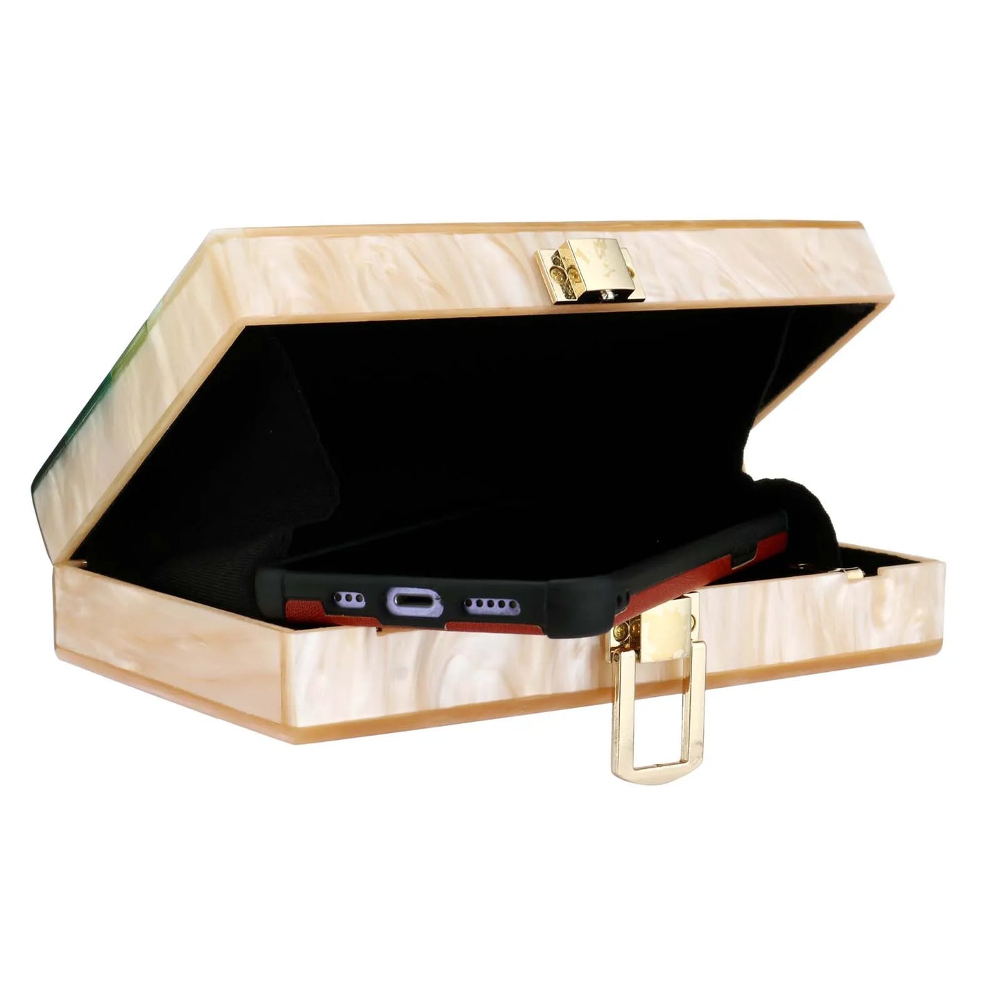 Acrylic Chain Box Clutch For Women Evening Party Purse