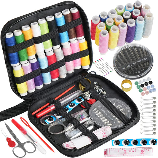 Portable Mini Canvas Sewing Kit For Travel And Emergency Repairs
