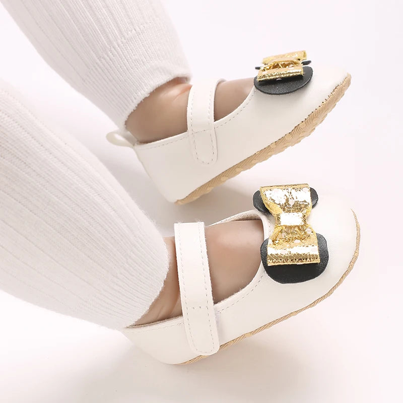 Samita Baby Shoes Soft Sole Anti Slip Bowknot First Walker