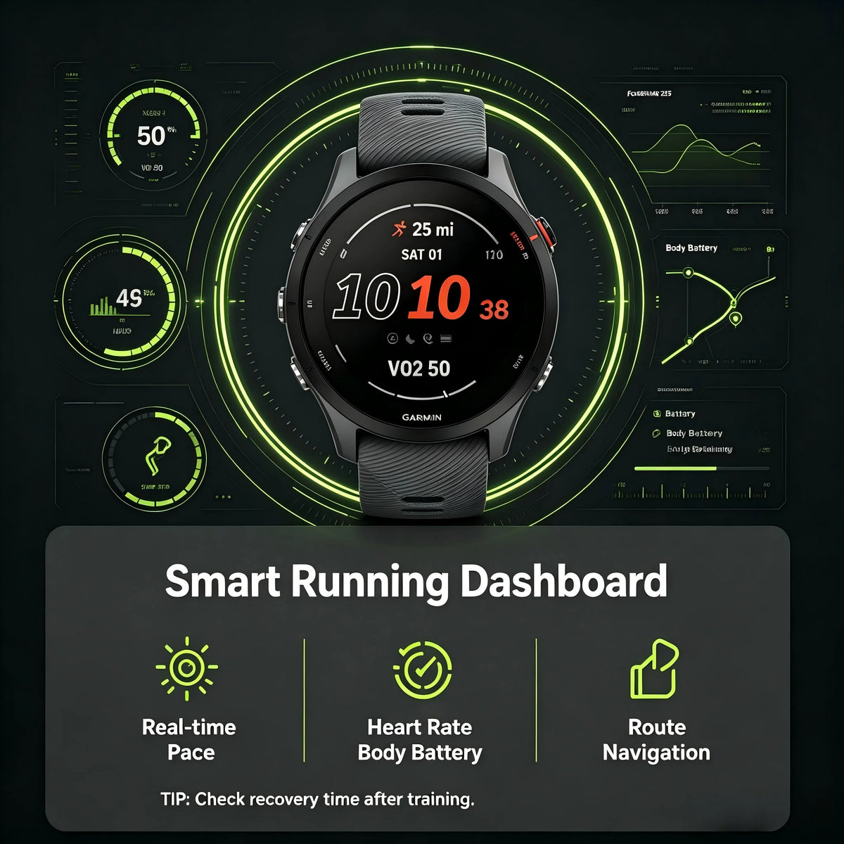Garmin Forerunner 255 Fitness Smartwatch With Long Battery