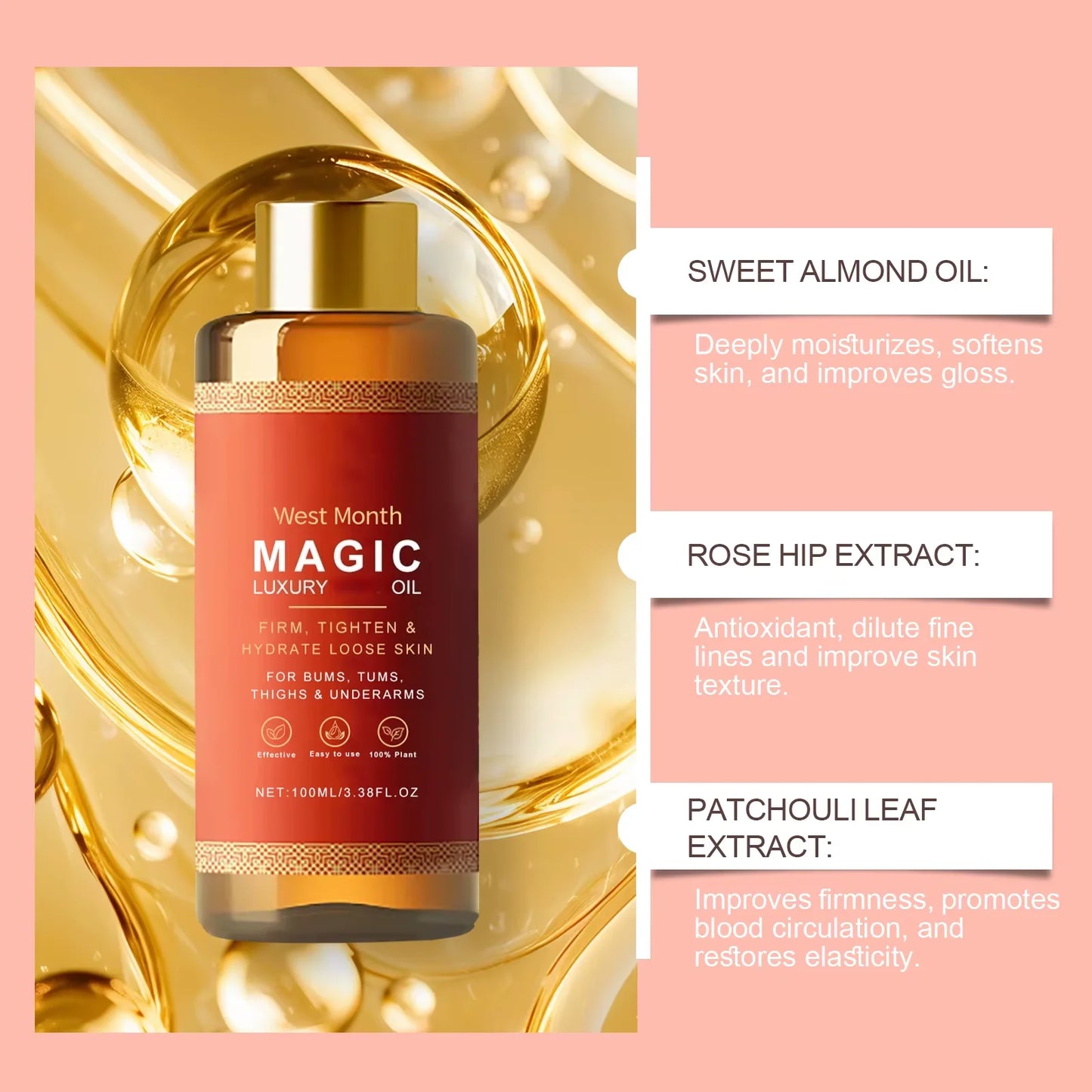 West Month Firming Body Oil Deep Hydration And Skin Repair