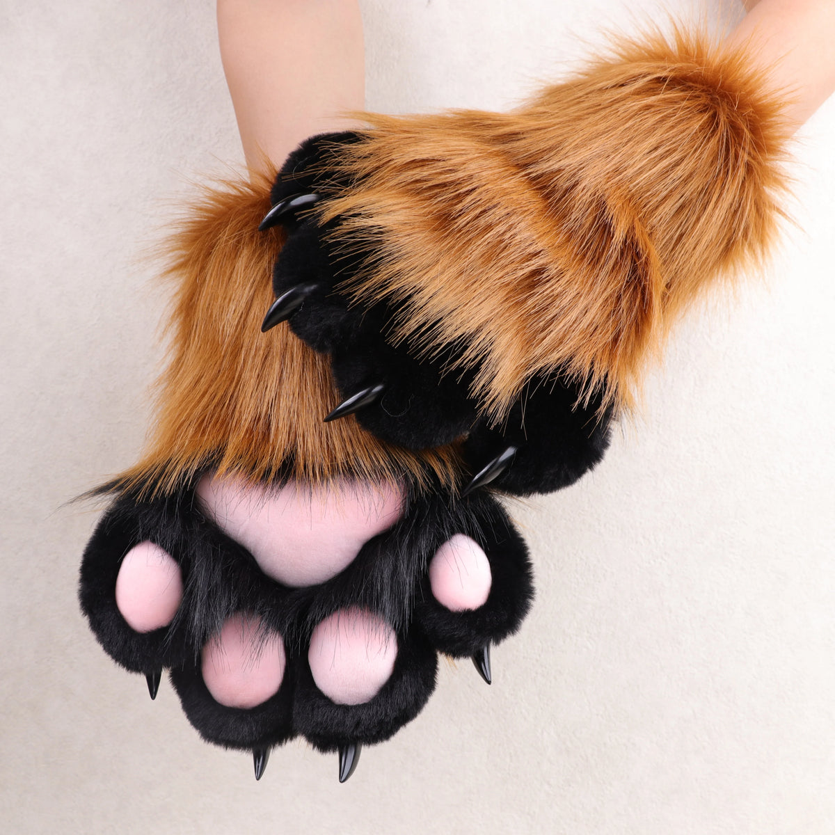 Faux Fur Animal Claw Gloves For Cosplay Costume Party