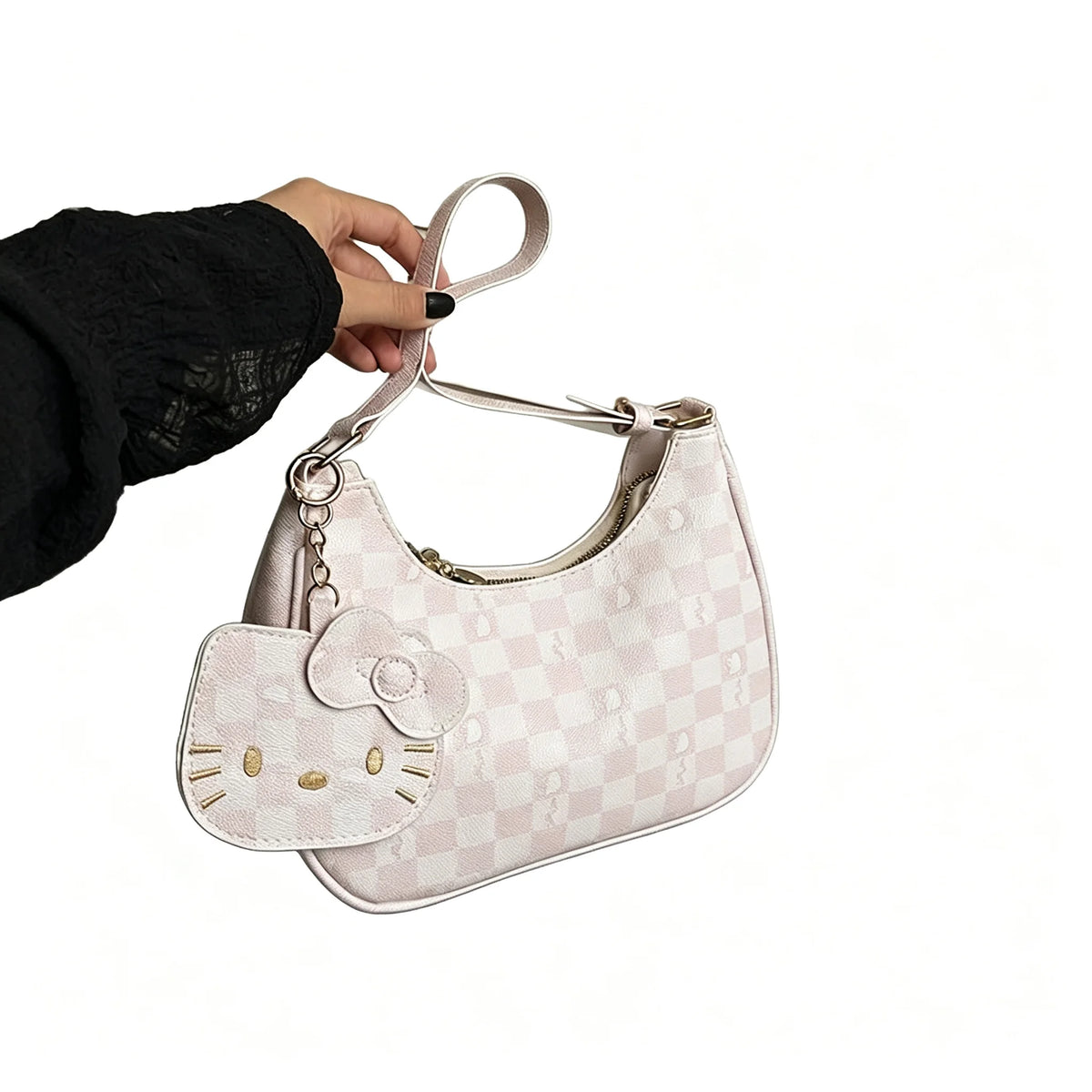 Mesuca Women PU Leather Shoulder Bag With Cartoon Pendant