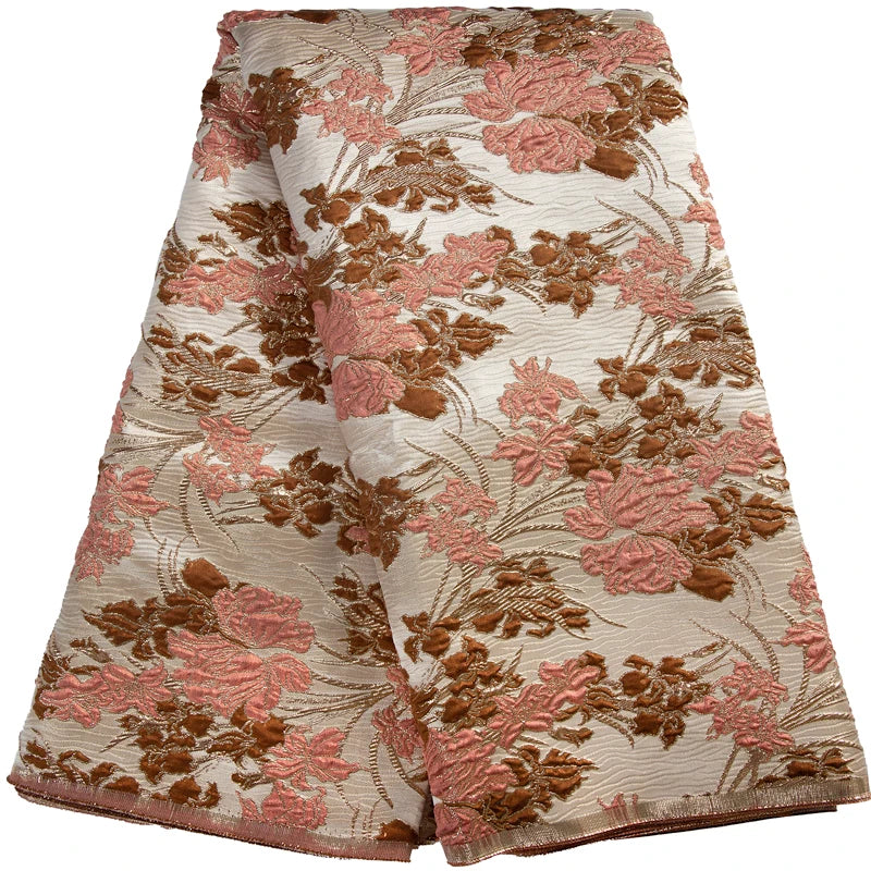 JiaDong African Luxury Brocade Lace Fabric For Wedding Dresses
