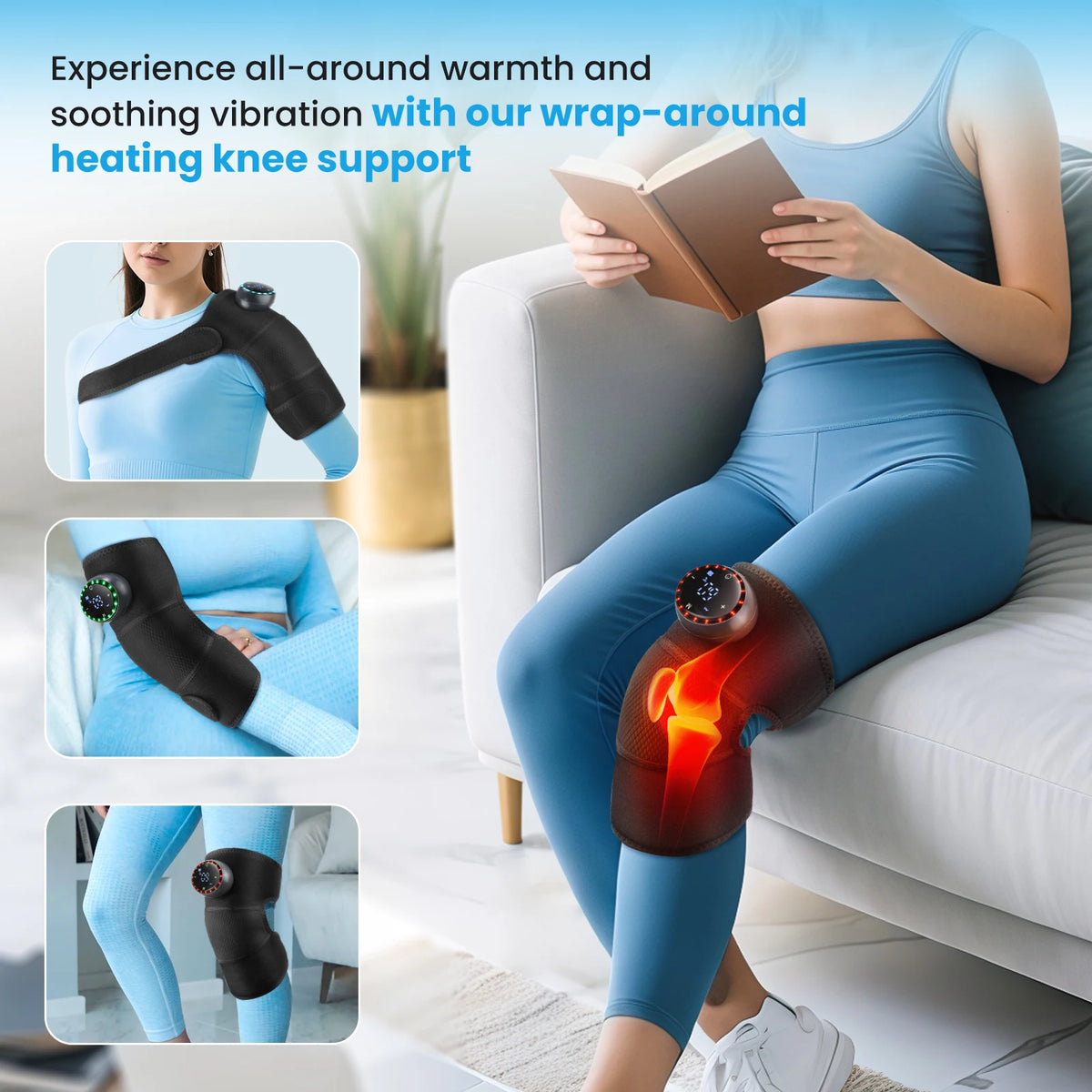 Hailicare Electric Knee Massager With Heat And Vibration Therapy