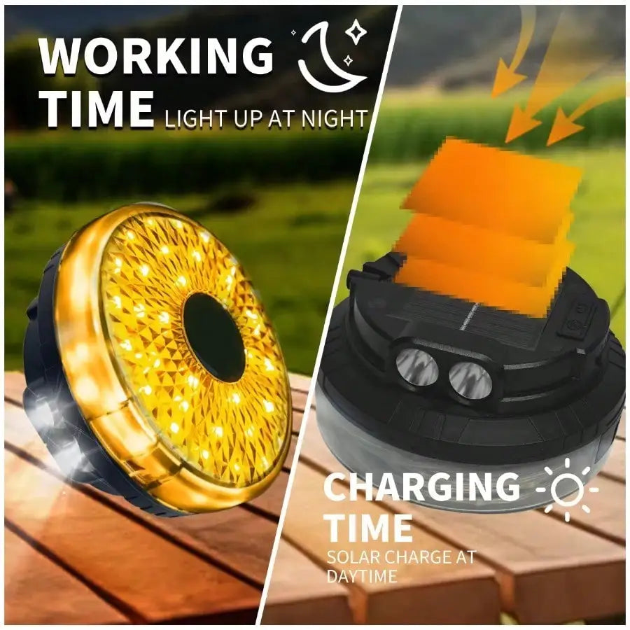 3 in 1 Solar Camping Lantern Spotlight and Fairy Lights