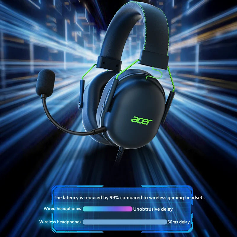 Acer OHW200 Wired Gaming Headset With Noise Cancelling Mic