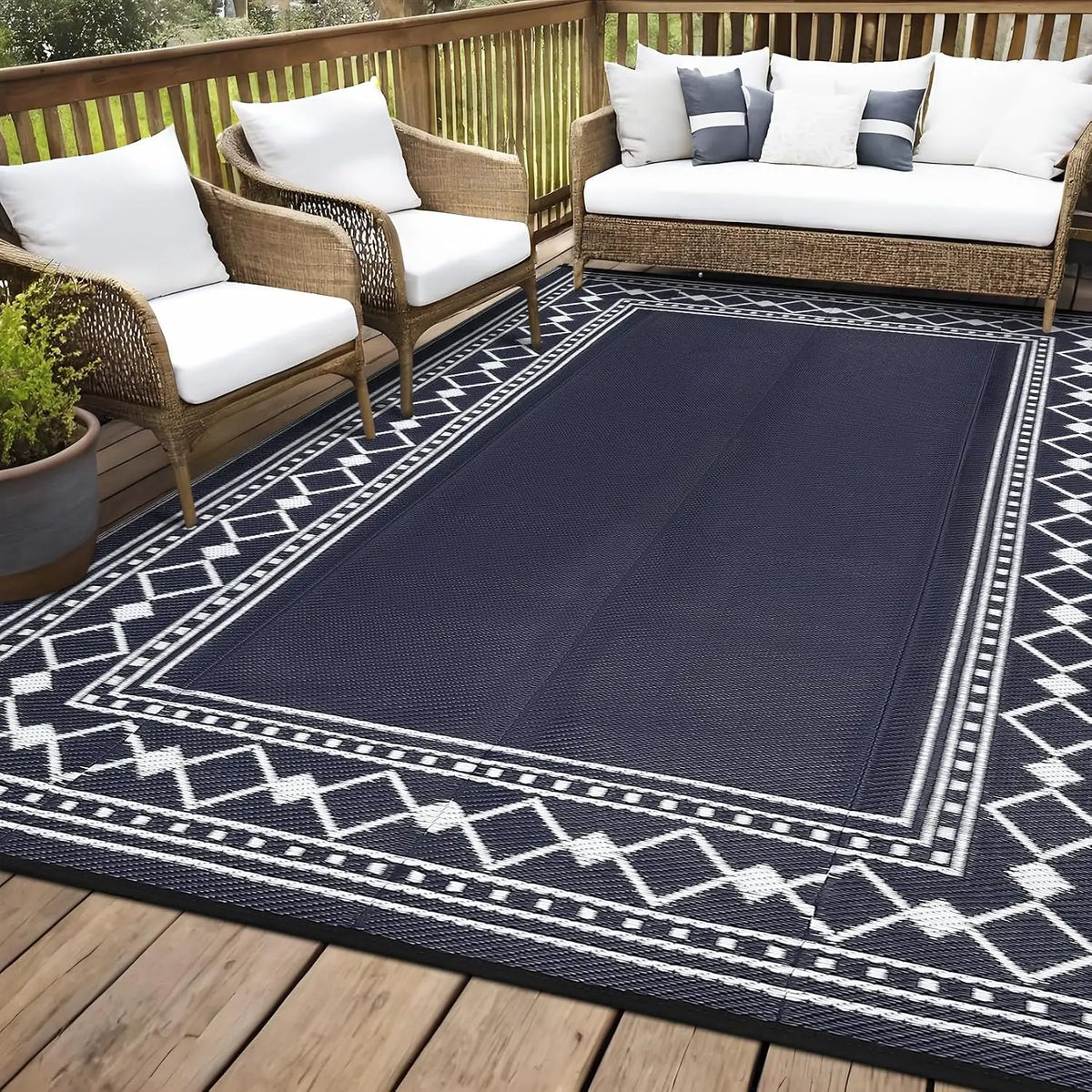 Garvee Waterproof Washable Flocking Rug For Living Room And Bedroom