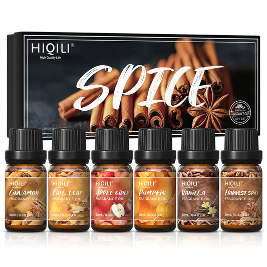 HIQILI Fragrance Oil Set 6x10mL Pure Essential Oils