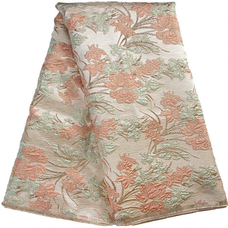 JiaDong African Luxury Brocade Lace Fabric For Wedding Dresses