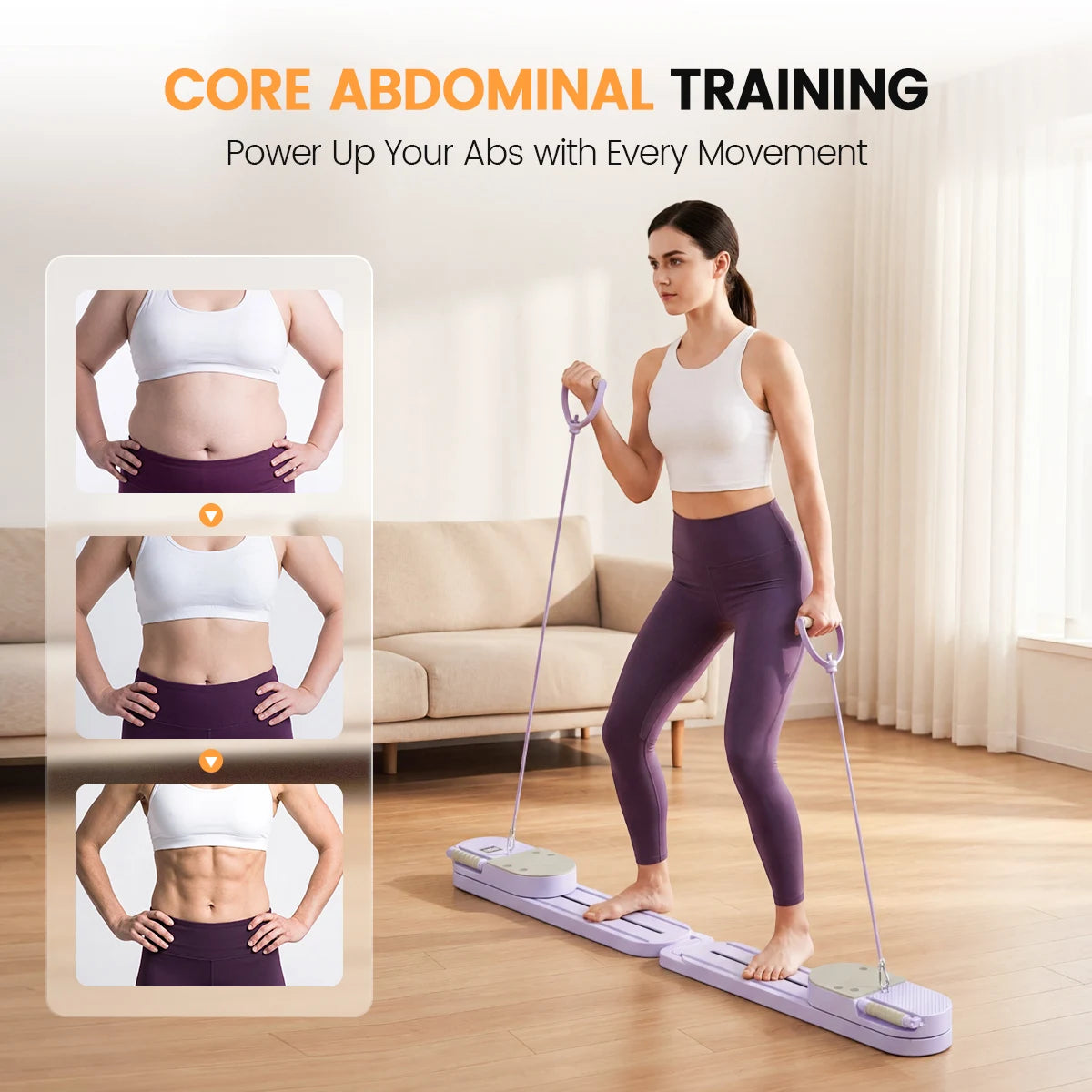 Adjustable Split Pilates Board Full Body Trainer Home Gym