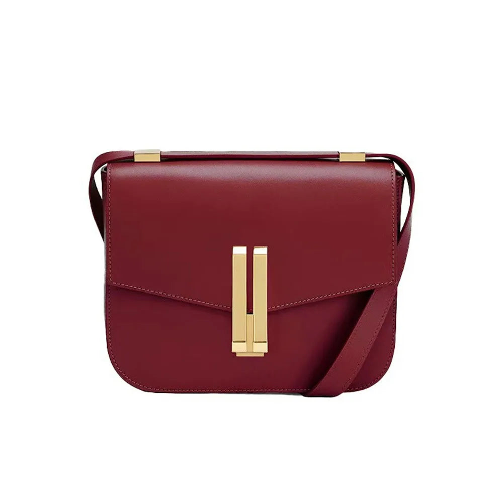 Vancouver Style Leather Crossbody Bag For Women Minimalist Flap Purse