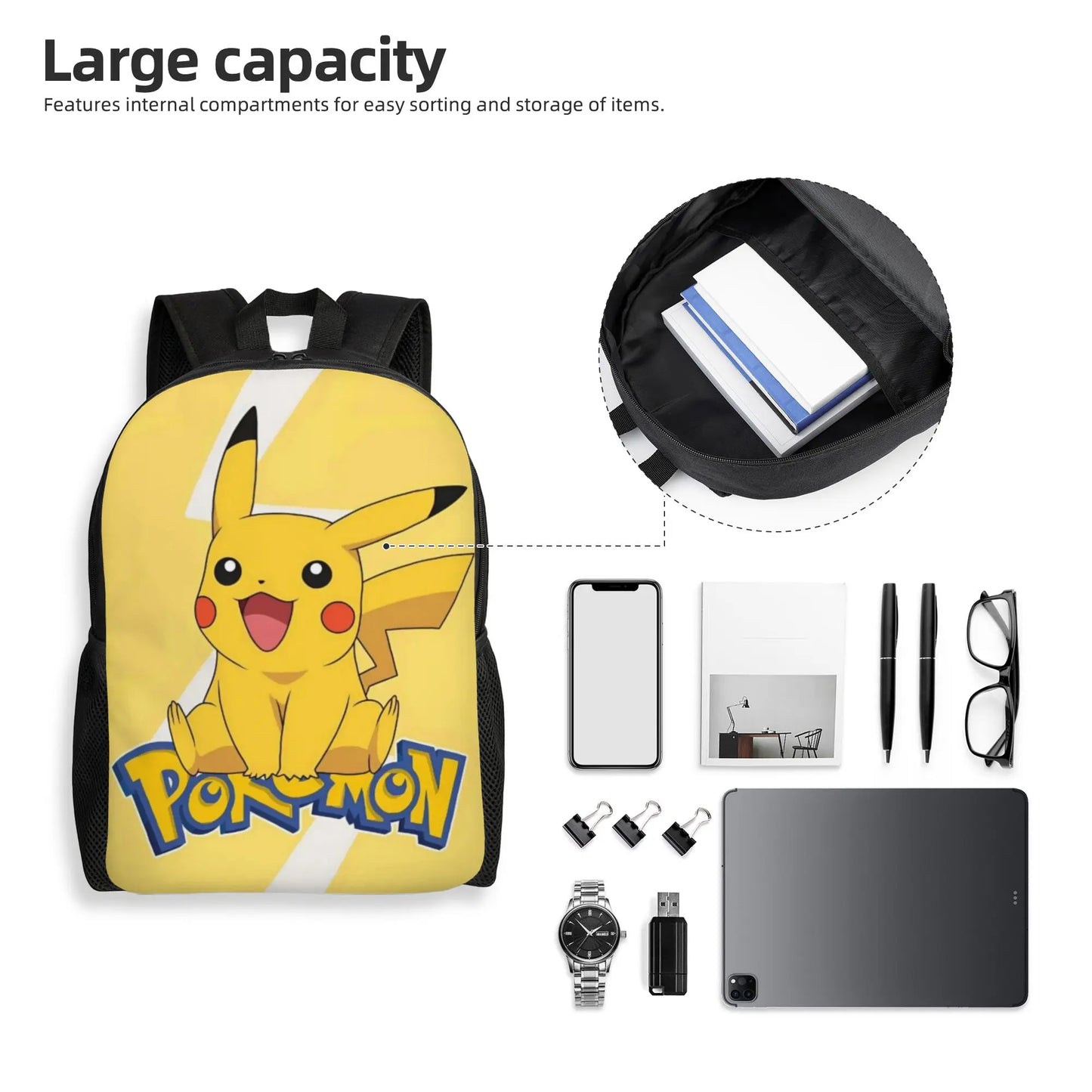 Bandai Pokemon Ita Bag Pikachu Backpack Kawaii Rucksack