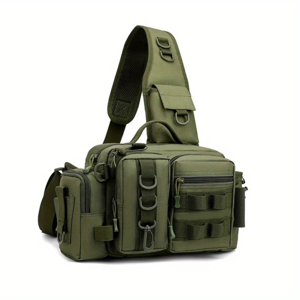 Fishing Tackle Backpack Waist Bag For Camping Hiking And More
