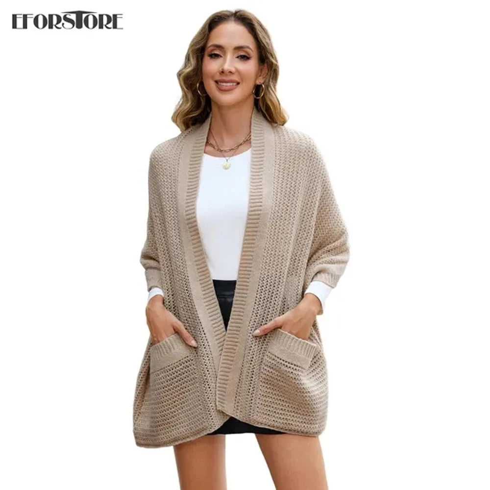 Multifunction Knitted Scarf Shawl With Pocket Neck Warmer Wrap