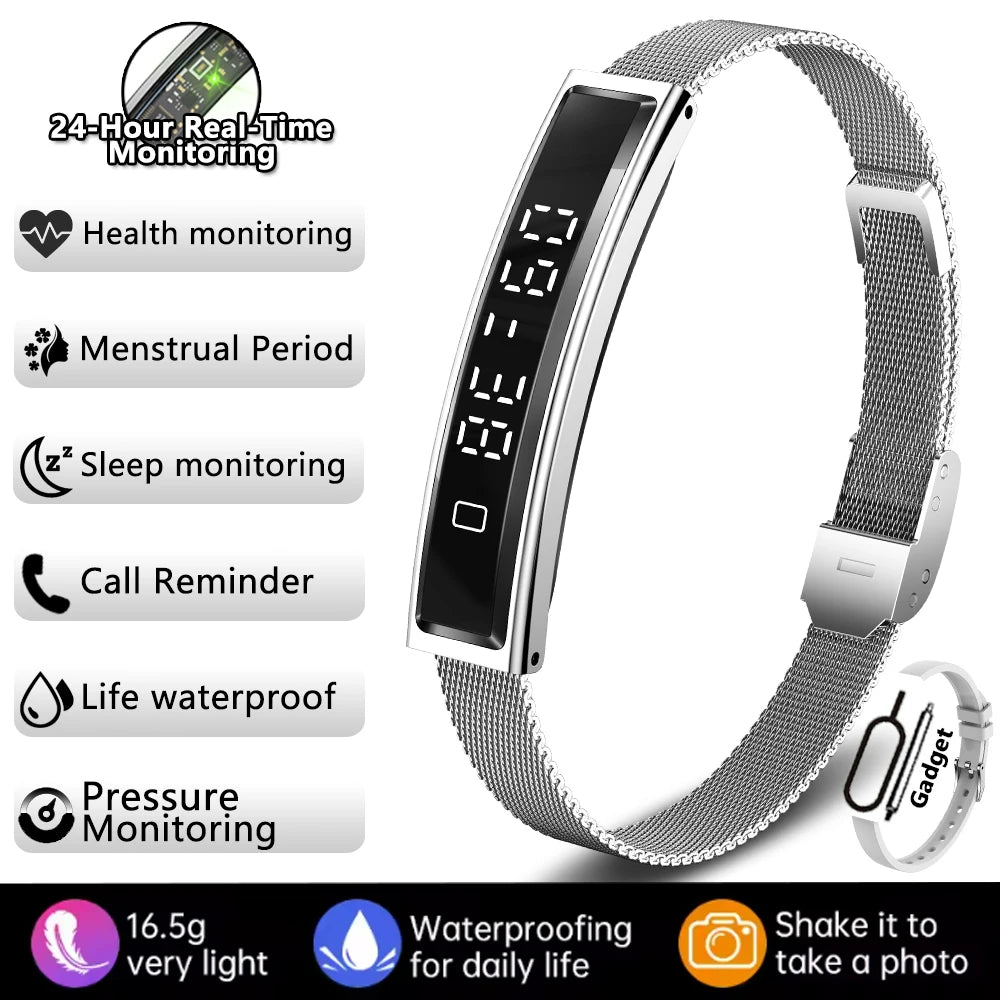 Waterproof Smart Band With Heart Rate Blood Oxygen Monitor