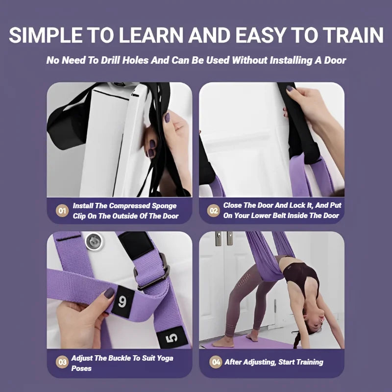 Adjustable Aerial Yoga Strap For Women Stretching And Inversions