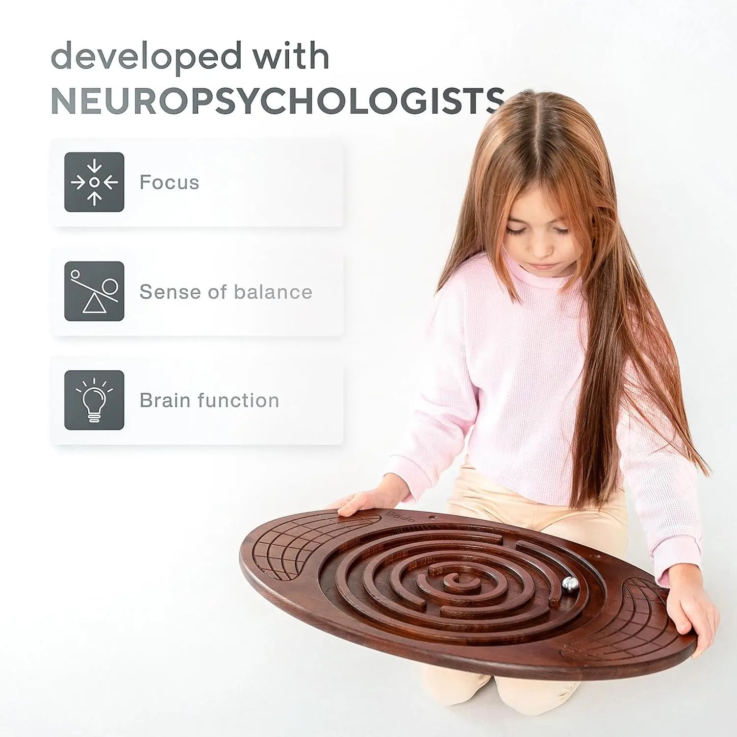 YTYIN Maze Balance Board Wood Wobble For All Ages Exercise