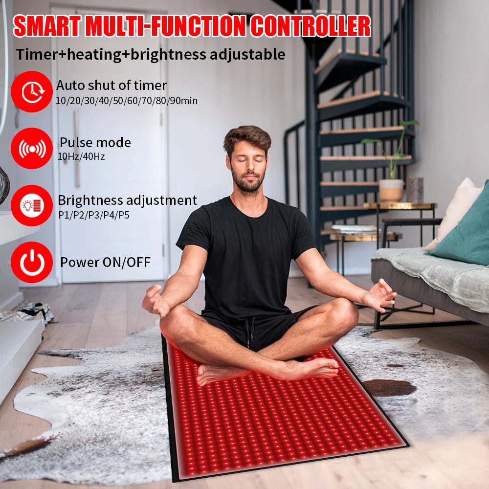 Full Body Red Light Therapy Mat Infrared LED Blanket