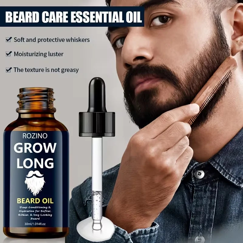 ROZINO Natural Beard Oil For Men With Jojoba And Glycerin