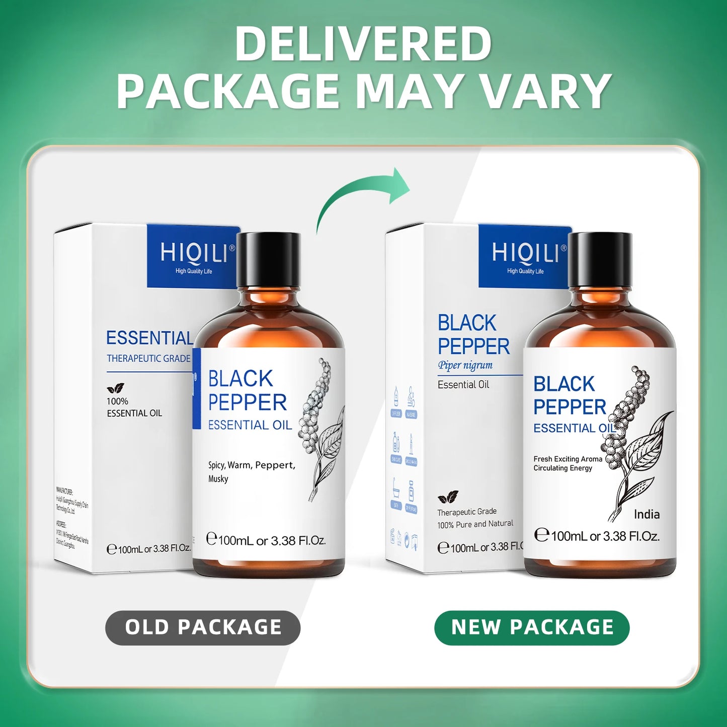 HIQILI Black Pepper Essential Oil Pure For Diffusers And Candles