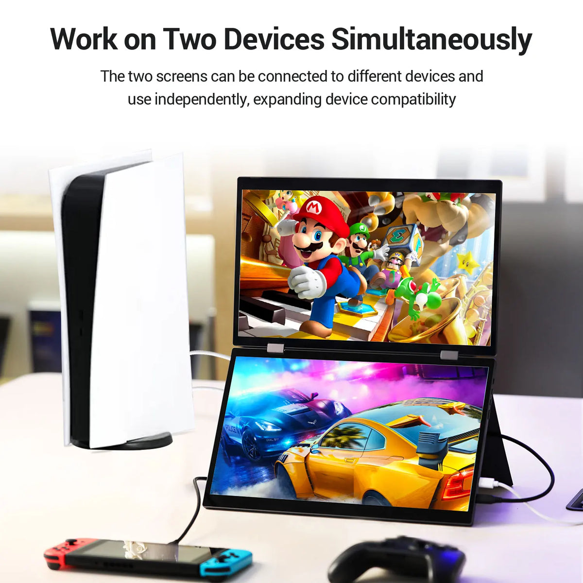Ecooper Portable Monitor 1080P IPS External Screen For Laptop