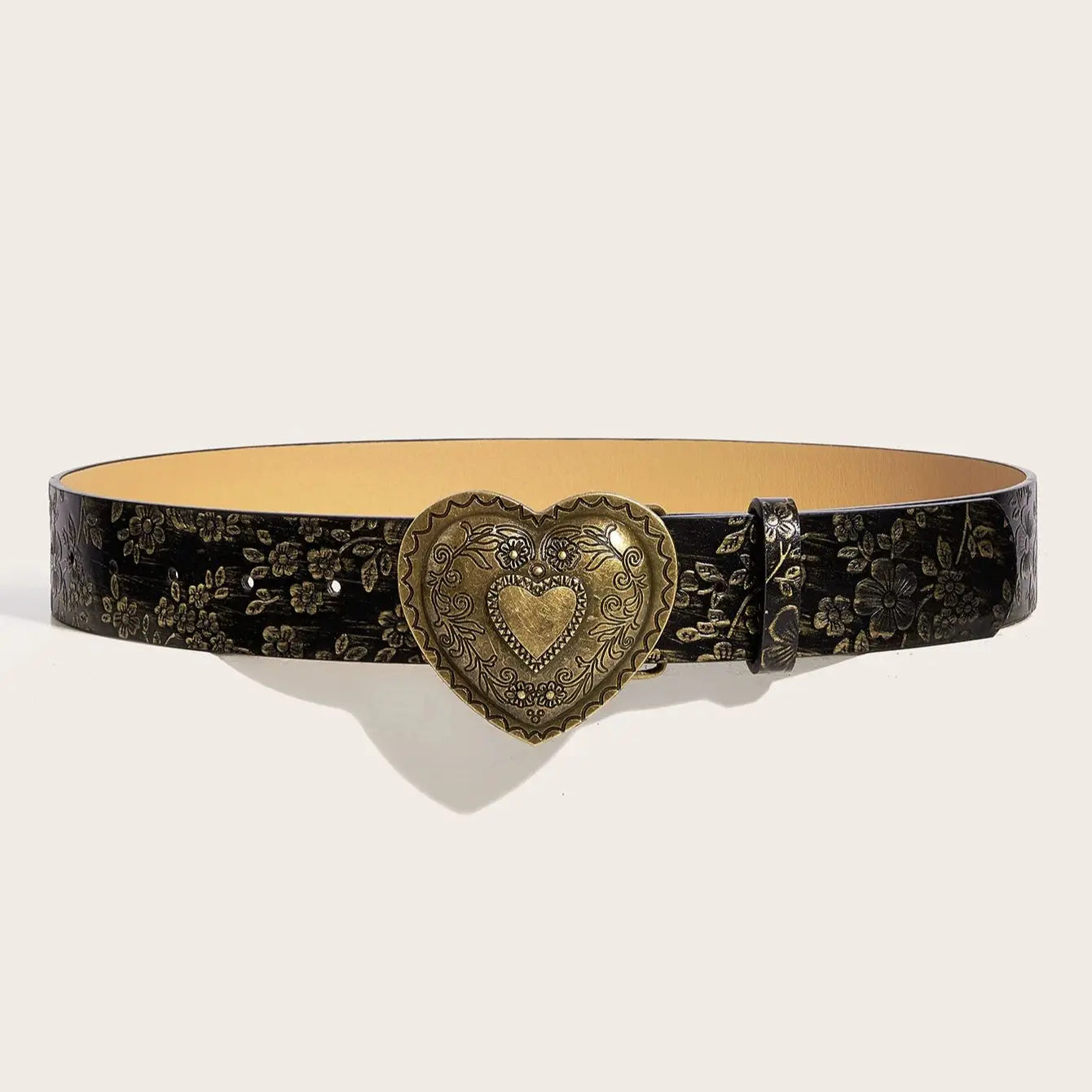 A Love Buckle PU Leather Belt For Women, Casual Fashion
