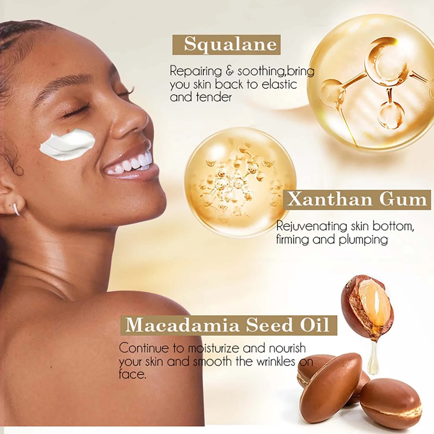 AILKE Night Cream For Women Collagen Moisturizing Brightening Anti Aging