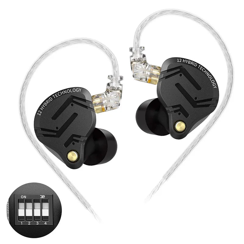 KZ ZS12 PRO X Hybrid IEM Earphones with 2PIN Cable