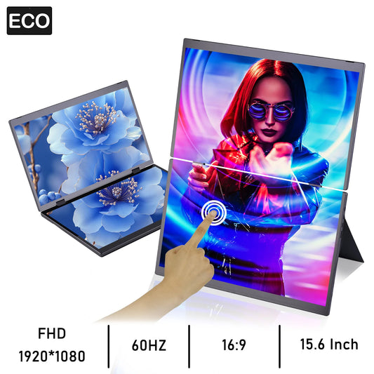 Ecooper Portable Monitor 1080P IPS External Screen For Laptop
