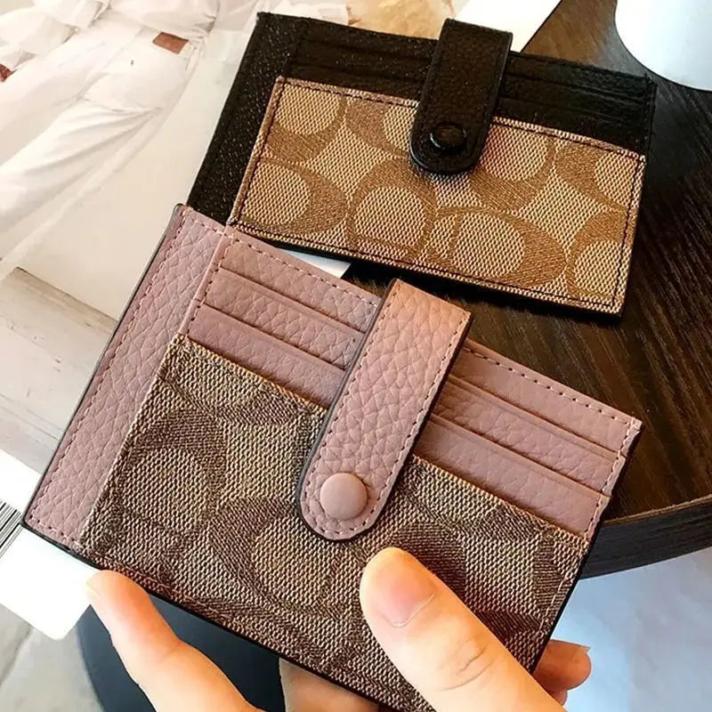 Saint Bos Ultra Thin Monogram Card Holder Wallet Compact