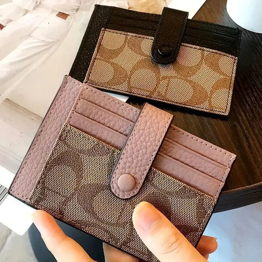 Saint Bos Ultra Thin Monogram Card Holder Wallet Compact