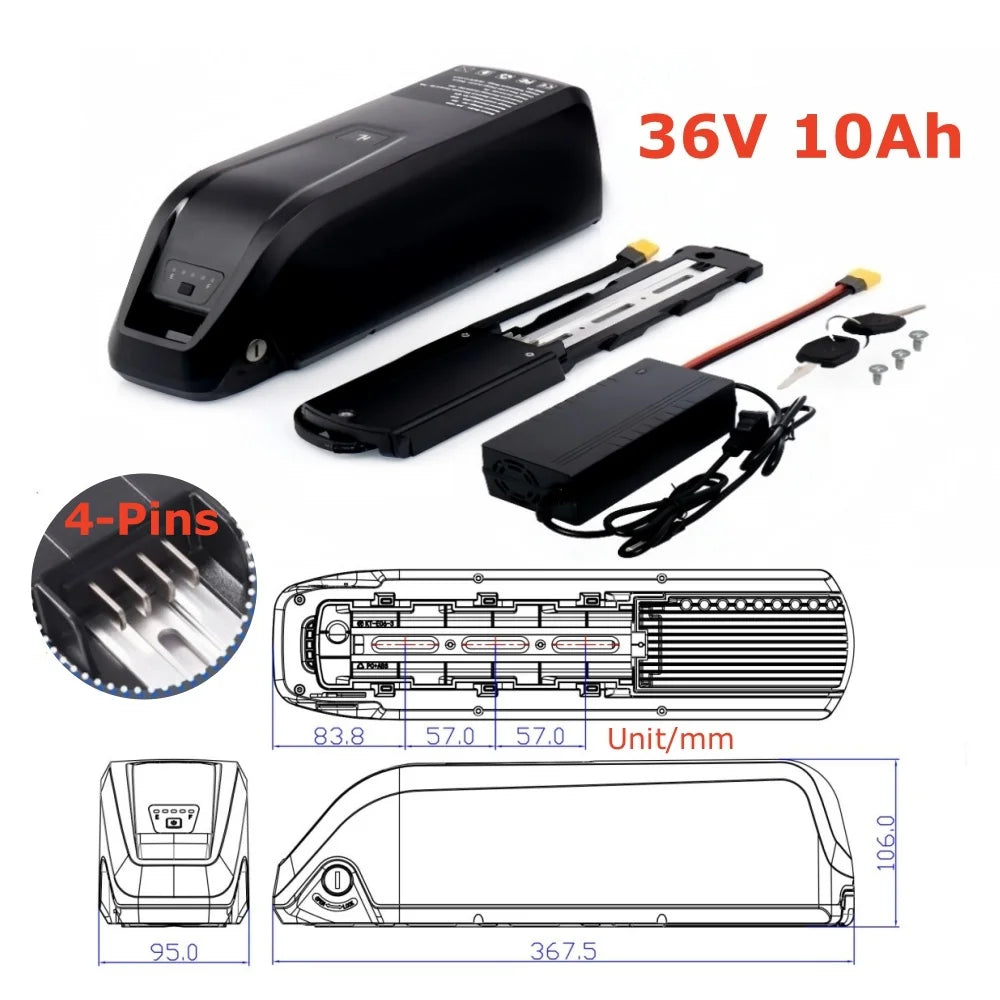 Aleaivy Hailong 36V Ebike Battery 10Ah 15Ah 20Ah Li Ion